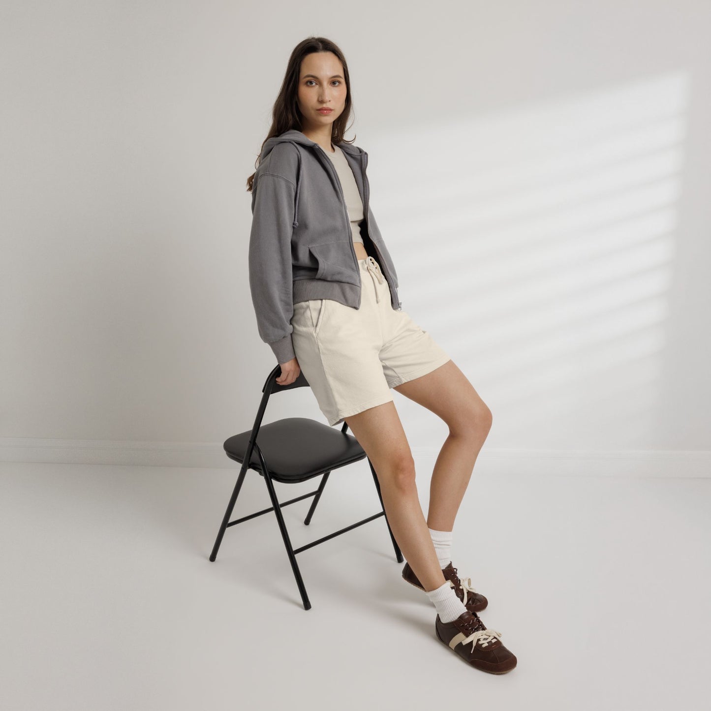 Orchid cotton shorts