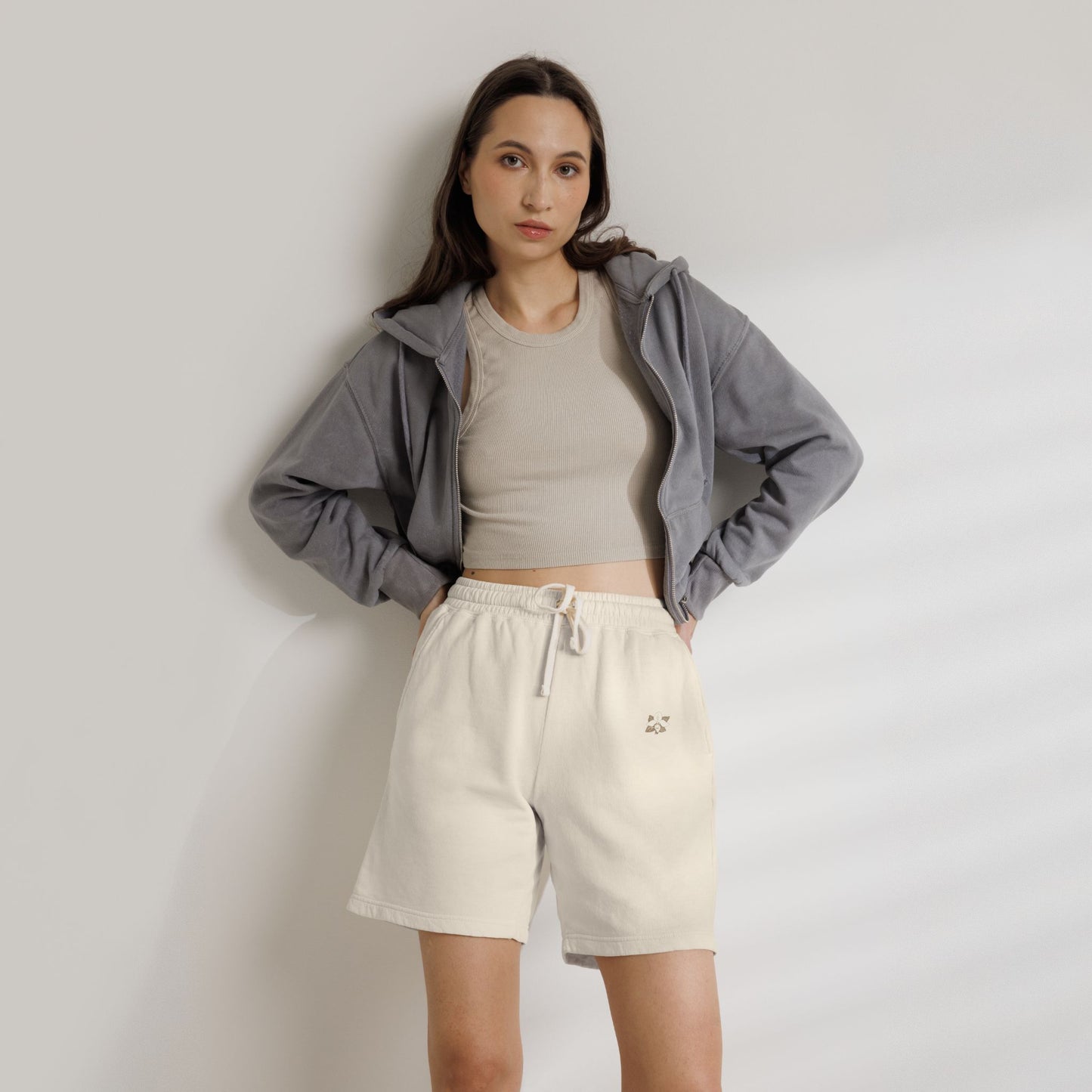 Orchid cotton shorts